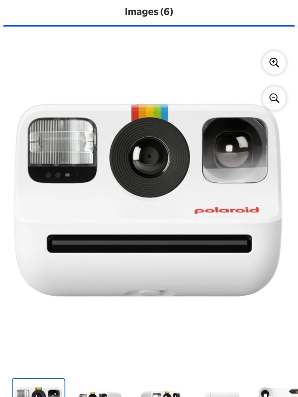 Polaroid Go Instant Camera with Rainbow Stripe Accent